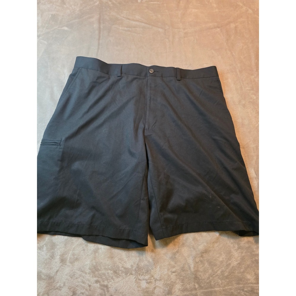 Champions Tour Golf Shorts Mens 38 Black Flat Front Performance Pocket